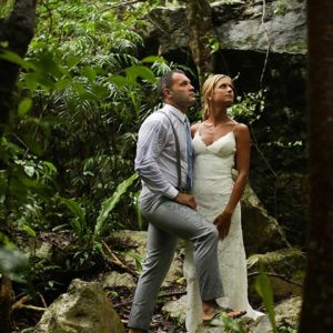 trash the dress in cenotes wedding photography riviera maya