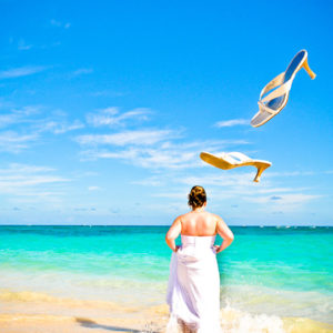 trash the dress in punta cana beach wedding photography