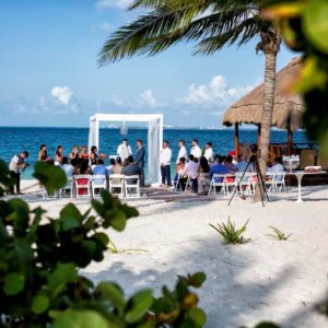 photoshoot in beloved playa mujeres wedding ceremony photos