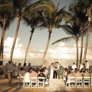 wedding ceremony on the beach excellence el carmen