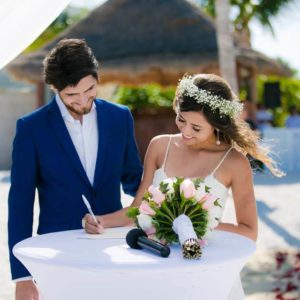 wedding ceremony photography in beloved playa mujeres