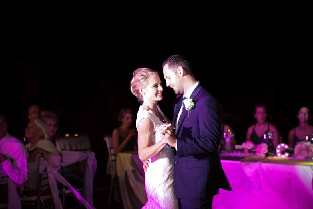 wedding photography bride and groom dance in excellence el carmen