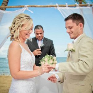 wedding photography ceremony giving rings